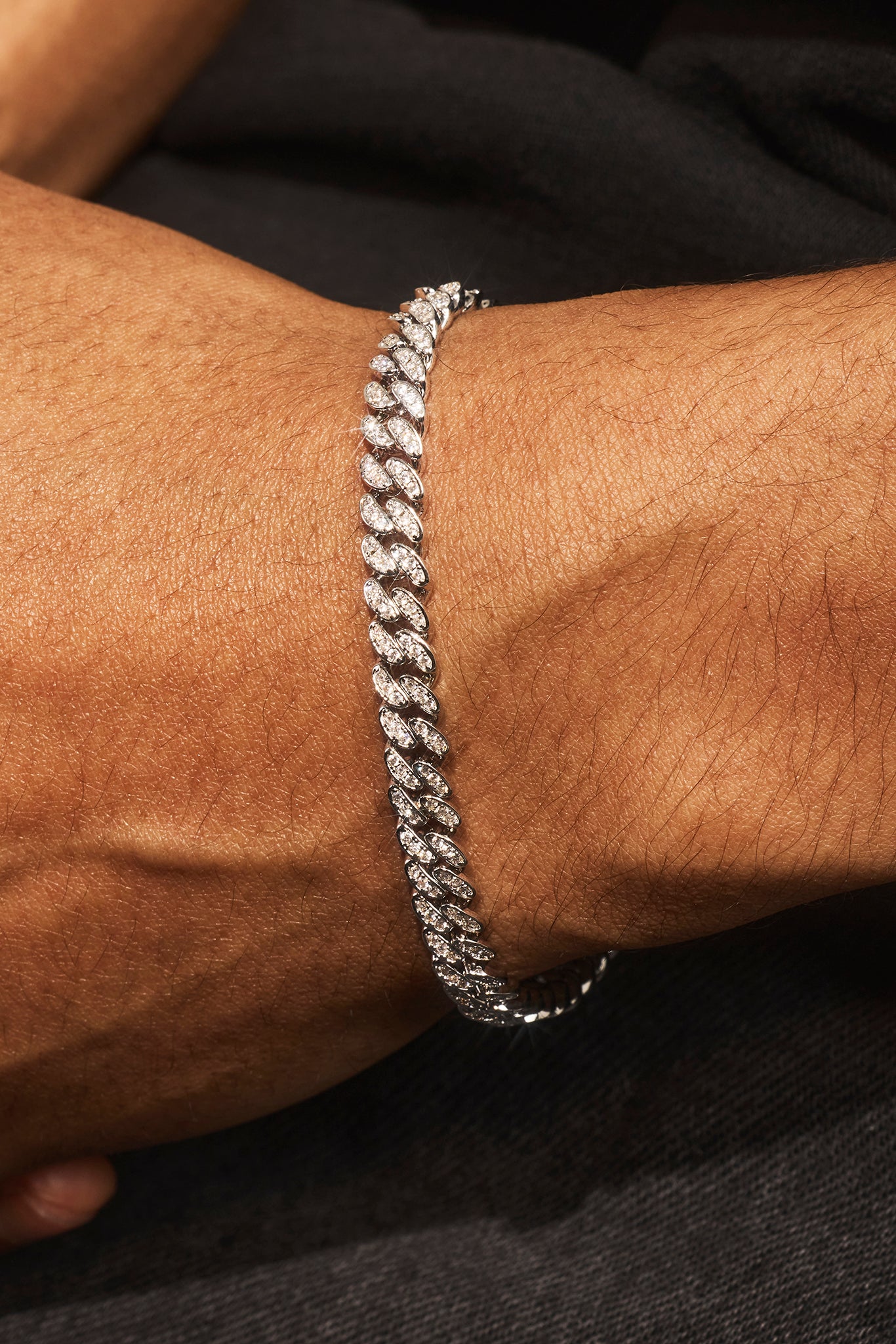 6 mm kubanisches Armband mit Eis